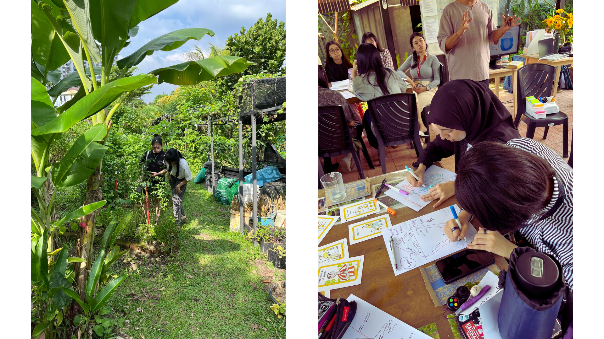 UCSI University students observing their exterior and interior worlds at Garden Spring Cheras in 'Yale Life Worth Living' retreat programme (Aug 2025)